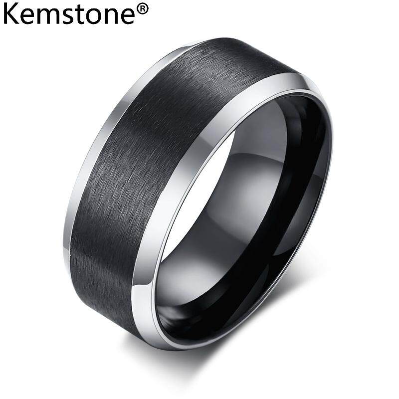 Full black ring for on sale men