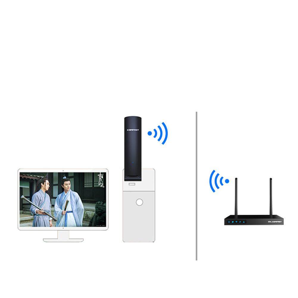 SR COMFAST CF-923AC 600 M USB WIFI Dual Band 802.11ac/A/B/G/N Wireless 11AC 2.4G/5.8G Adaptor WIFI PC Jaringan WIFI Receiver