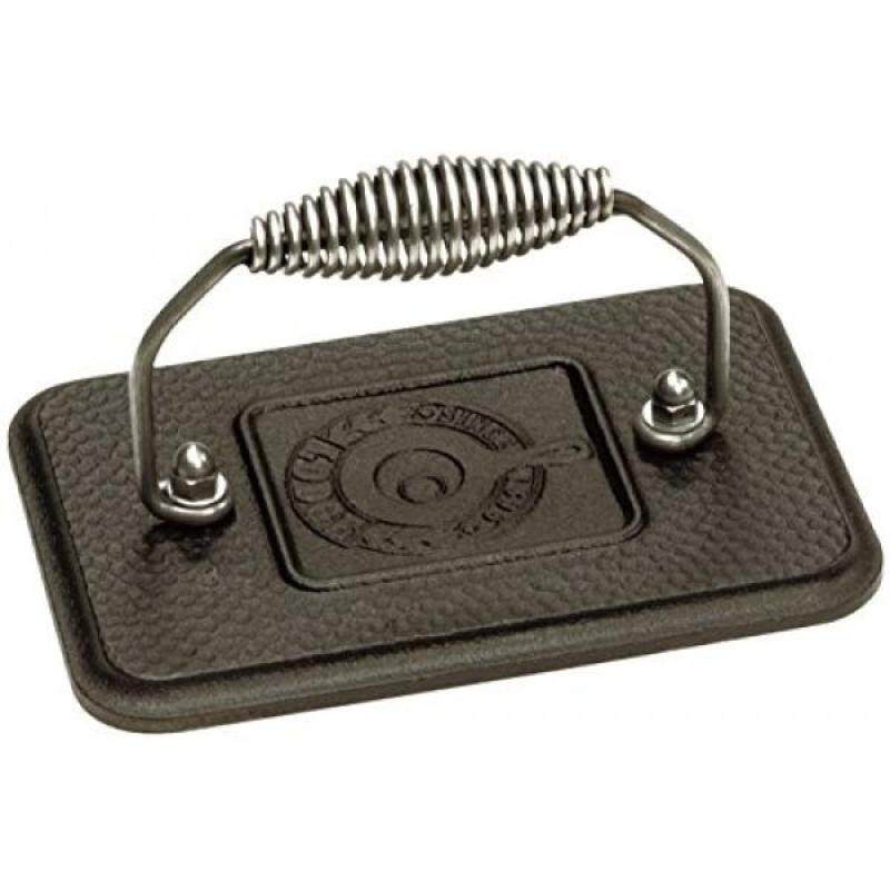 Lodge Rectangular Cast Iron Grill Press. 6.75 x 4.5 Cast Iron Grill Press with Cool-Grip Spiral Handle. Singapore