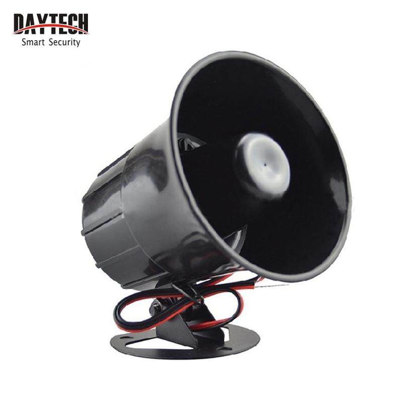 DAYTECH Wired Loud Alarm Siren Horn With Bracket For GSM Alarm System Home Security System 112dB DC 12V
