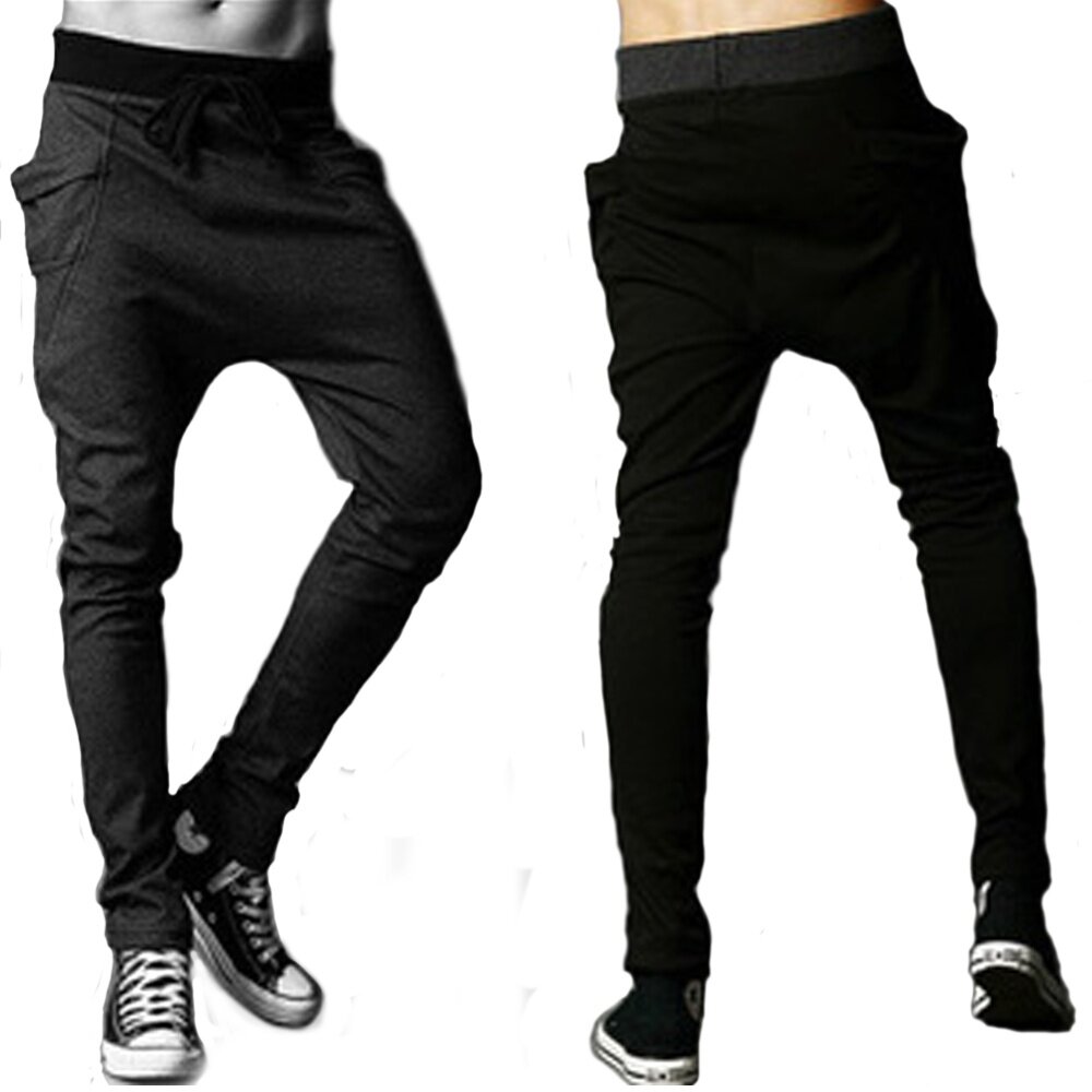 Amart Men Long Pants Low Crotch Pants Loose Sport Hip-hop Trousers | Lazada