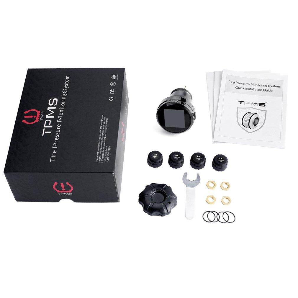 ขายร้อน LCD ไร้สายการตรวจสอบแรงดันยางรถยนต์ระบบที่ชาร์จแบตในรถเซนเซอร์ภายนอก