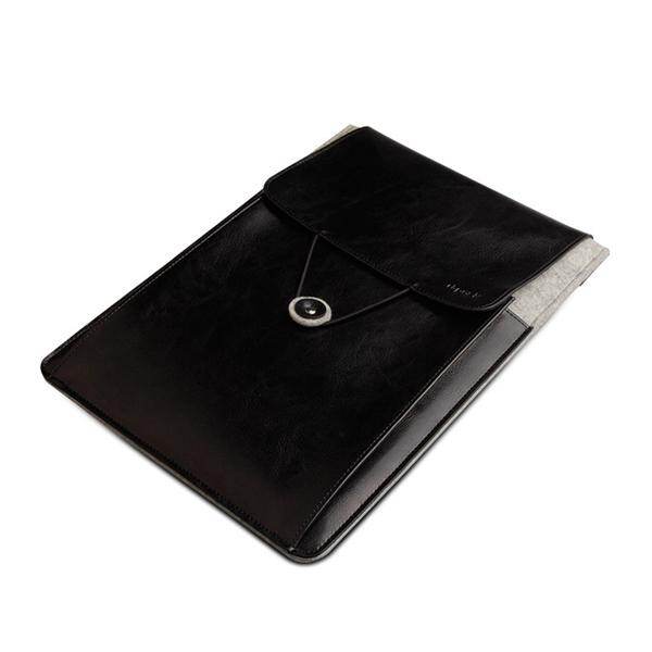 D-PARK Tukang Pos Dompet Vintage Tas Kulit Asli Wol Laptop Case untuk 13 Inch Laptop Macbook