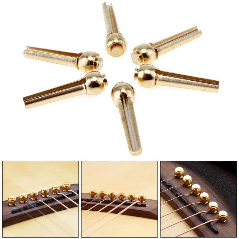 6pcs/set Folk Acoustic Guitar Pure Copper Brass Guitar Bridge Pin Strings Nail Pegs Malaysia