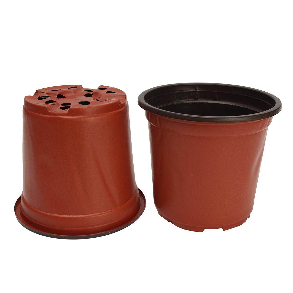 100Pcs Plastic Flowerpot Flower Nursery Pots Garden Seedling Planter