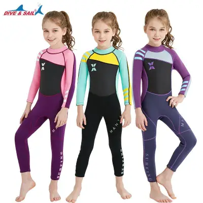 Neoprene Long Sleeve Wetsuit Kids Boy Girl Diving Suit Children Swimsuit Wet Suit Rashguard Swim Snorkeling surfing Suit
