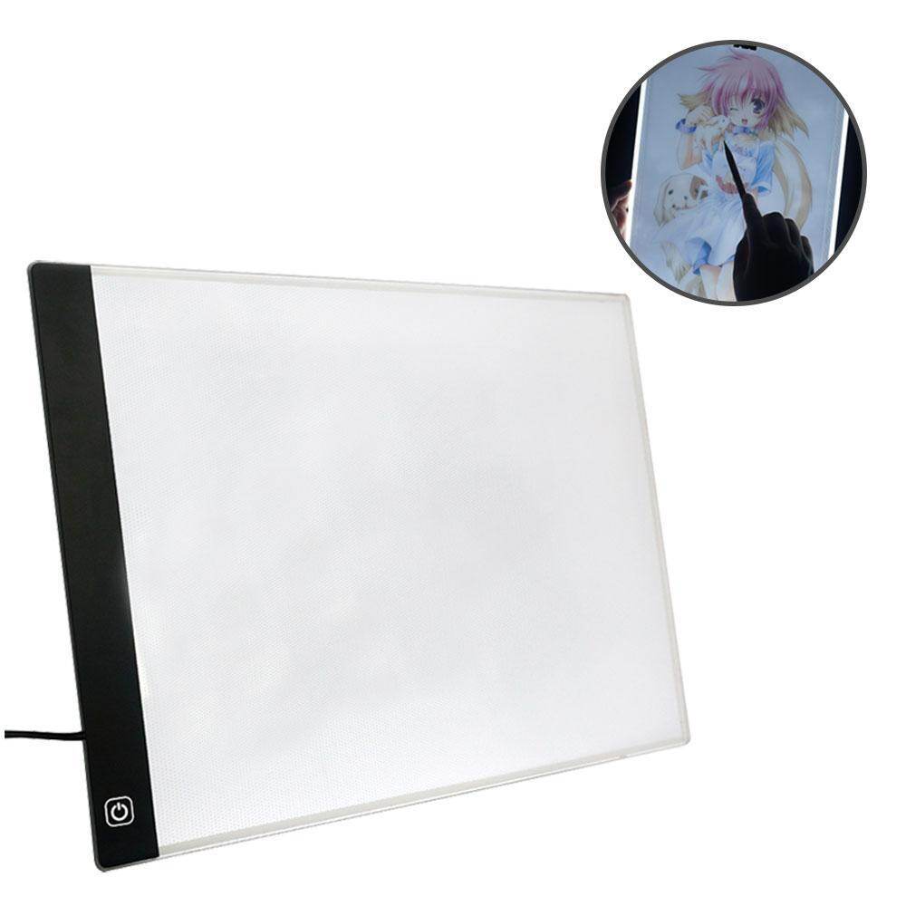 Yongcai LED Papan Salin, super Tipis A4 Kotak Lampu Bantalan Pelacak LED Seni Papan Gambar USB Power Alas Lampu untuk Para Profesional dan Mahasiswa-Intl