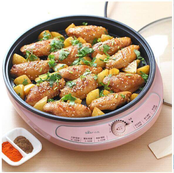 Bear DBC-B10D3 Multi-functional Electric Griddle / Skillet with Glass Lid