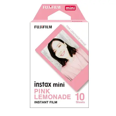 Fujifilm Instax Mini Film 10 Sheets Pink Lemonade Polaroid Film for Fujifilm Instant Camera Mini 7s 8 9 25 SP-1 SP-2