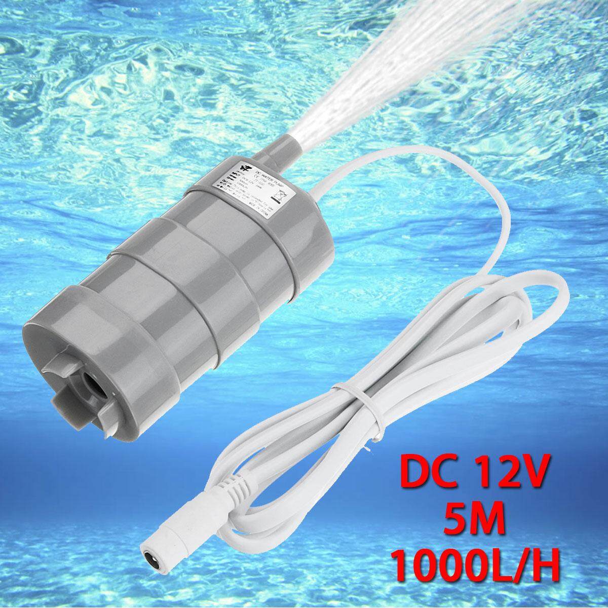 DC 12 V พลังงานแสงอาทิตย์ Brushless แม่เหล็กปั๊มน้ำแบบจุ่ม 5 M 1000L/H บ่อปลา