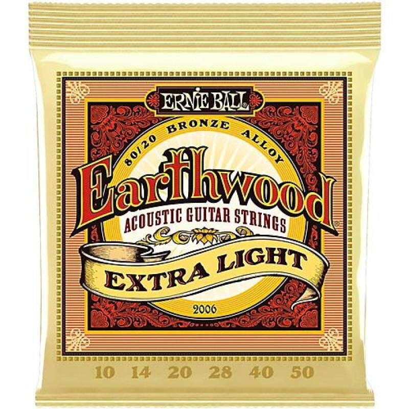 Ernie Ball 2006 Earthwood 80/20 Bronze Extra Light Acoustic Guitar Strings Malaysia