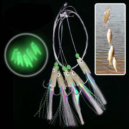 Luminous Sabiki Soft Fishing Lure - 5 in 1