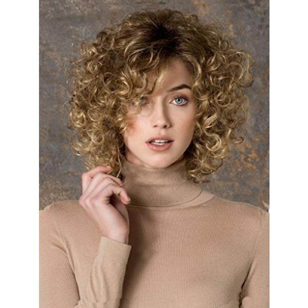 RainbowWigs Women Kanekalon Bernstein Yellow Short Curly Cosplay Hair Wig ST56