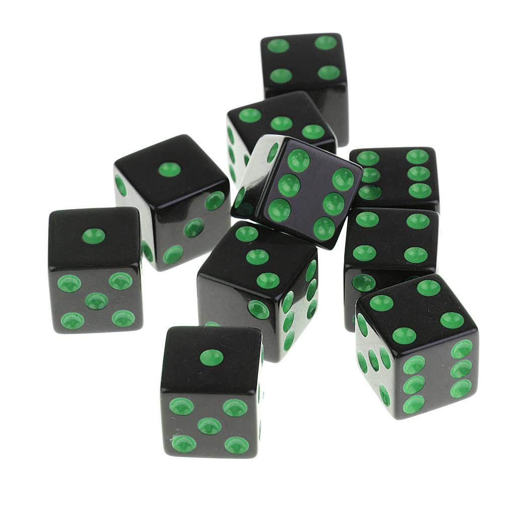 10x Dices Set 6 Sided for Role Playing Games Party Pub Bar Fun Casino Parts