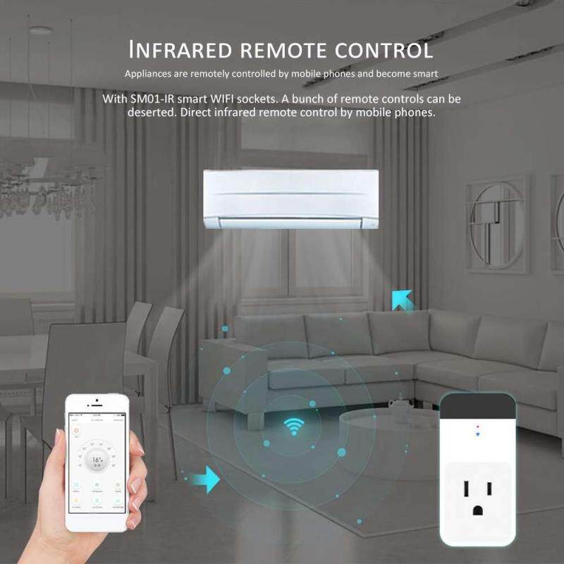 Sway Infrared WIFI Smart Plug Home Automation Phone App Timing Switch Remote Control Smart Socket Working for Alexa - intl