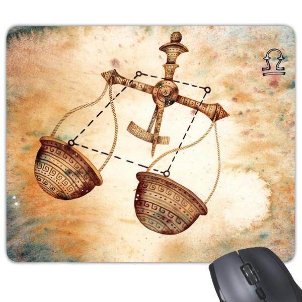 September Oktober Libra Zodiak Konstelasi Persegi Panjang Non-Slip Mousepad Karet Mouse Permainan Pad Hadiah-Intl