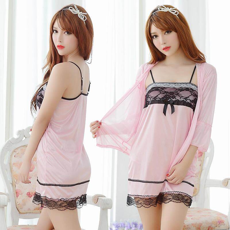 เซ็กซี่กระโปรงชุดยาวสีขาวสามชิ้นชุด suspenders บ้านกระโปรงนอน 8737 - INTL เซ็กซี่กระโปรงชุดยาวสีขาวสามชิ้นชุด suspenders บ้านกระโปรงนอน 8737 - INTL