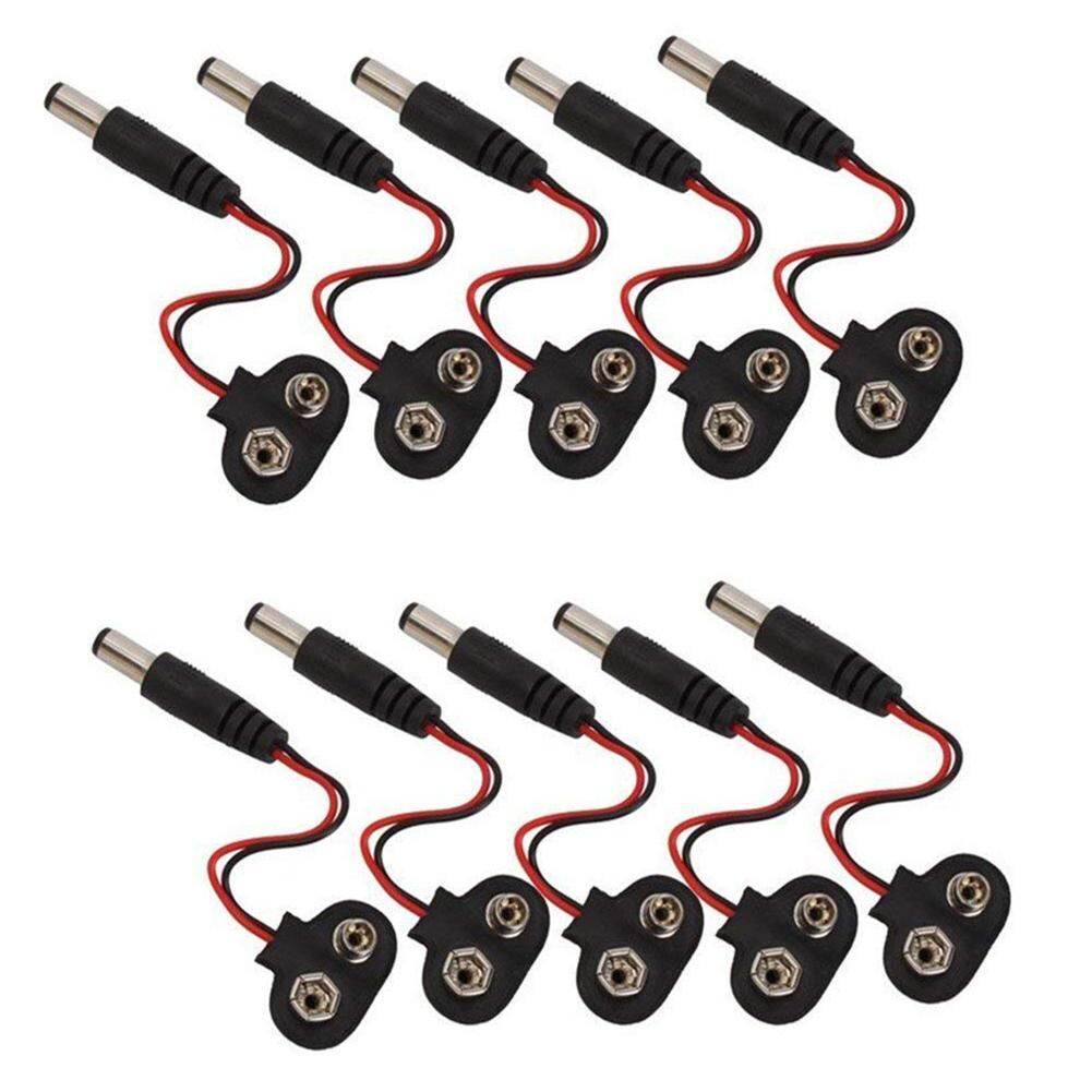 10 Pcs T Tipe 9 V Baterai DC Kabel Daya Barel Konektor Colokan Spesifikasi: Tipe T