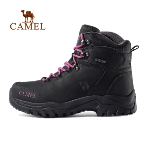สินค้า Camel Women’s or cow leather hiking shoes breathable climbing ankle boots lace up Non-slip climbing shoes travel camping sports shoes Mon Hg Athletic Waterproof