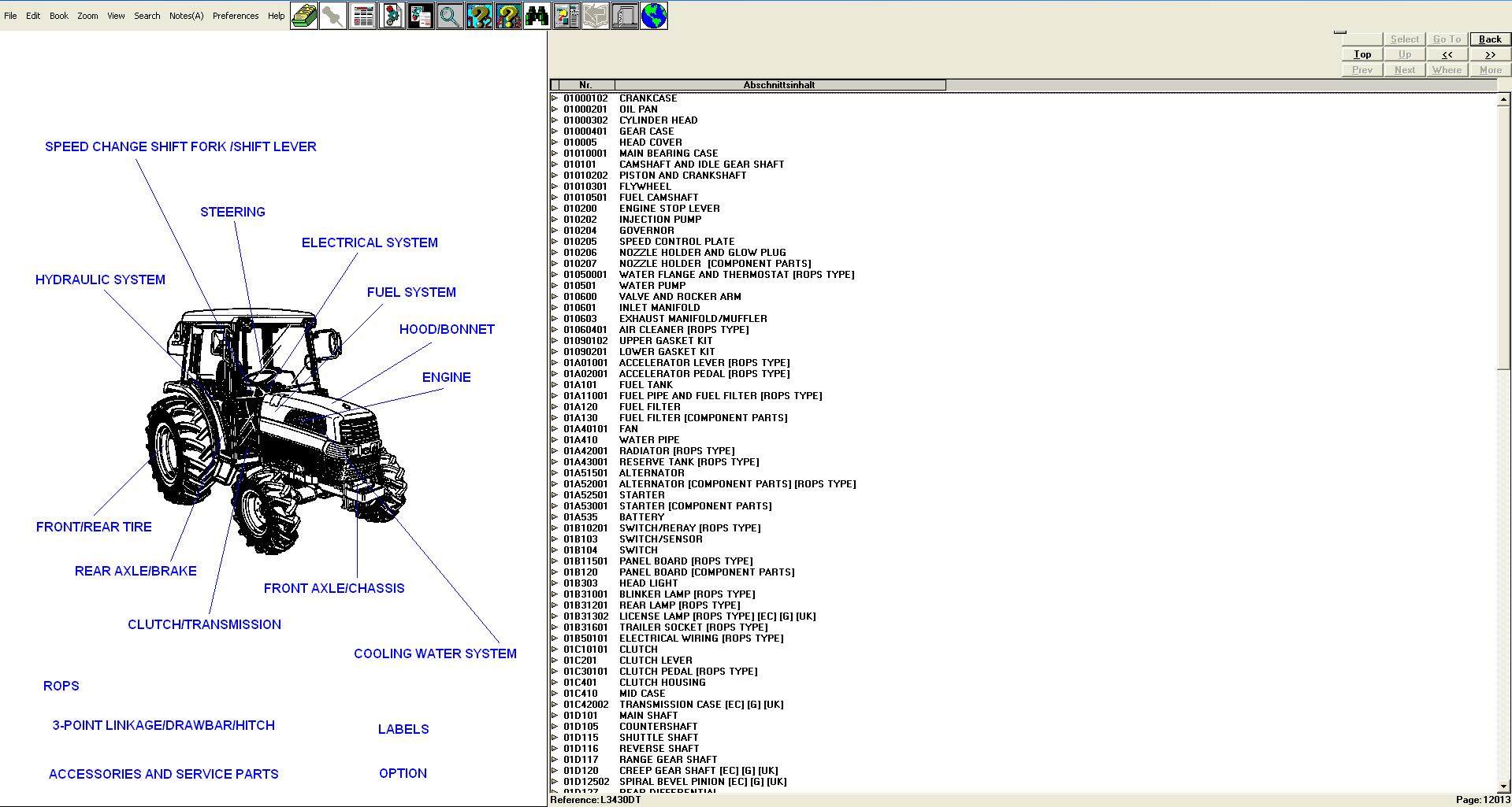 Kubota Spare Parts Catalog For Tractors, Construction, 40 OFF