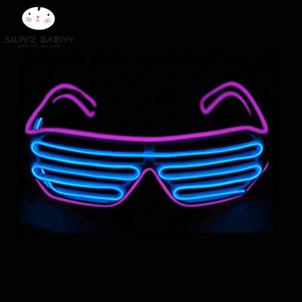 Giá bán SBY LED Sunglasses Flashing EL Wire Luminous Light Up Neon Glasses Costumes Party Decorative Lighting Activing Props Gifts