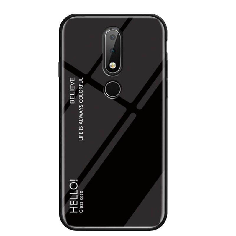 Zeallion Cho Nokia X6 Hay Nokia 6.1 Plus Gradient Kính Cường Lực Lưng Bảo Vệ Điện Thoại