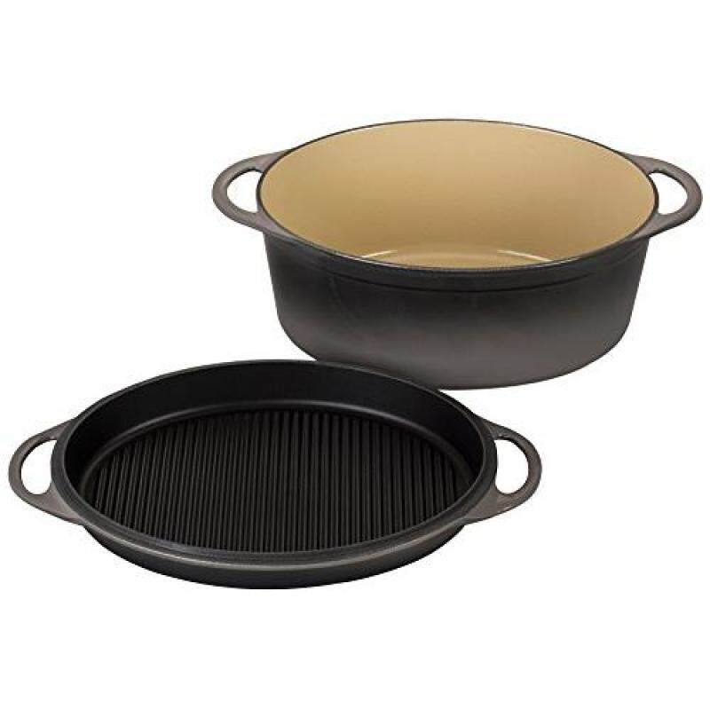 Le Creuset of America Cast Iron Cookware Oval Dutch Oven, 7.75Qt, Oyster Singapore