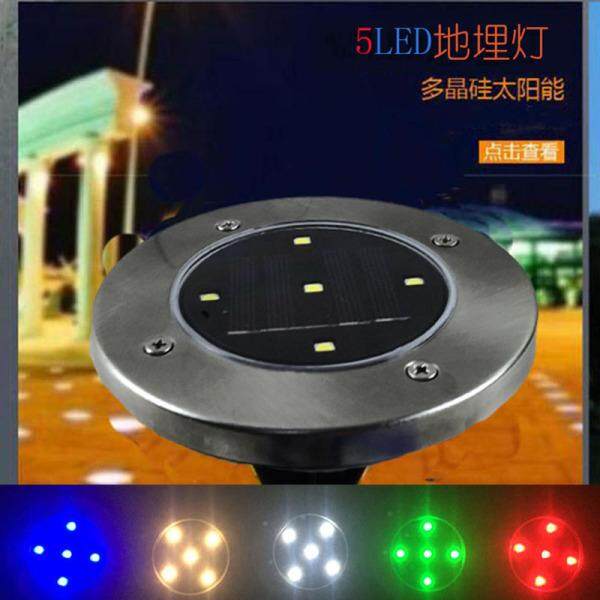 5 LED พลังงานแสงอาทิตย์สำหรับกลางแจ้งเส้นทางไฟติดในสวนฝังดิน LIGHT