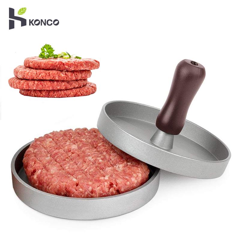 KONCO Dụng Cụ Ép Thịt Hamburger Chống Dính, Khuôn Làm Bánh Burger, Lý Tưởng, Làm Bánh Thịt Cho BBQ, Phụ Kiện Nướng