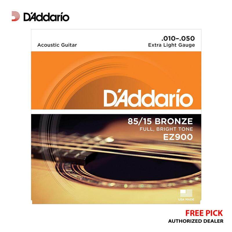 [USA MADE & Original] DAddario EZ900 85/15 Bronze Acoustic Guitar Strings (Extra Light) + Free Pick Malaysia