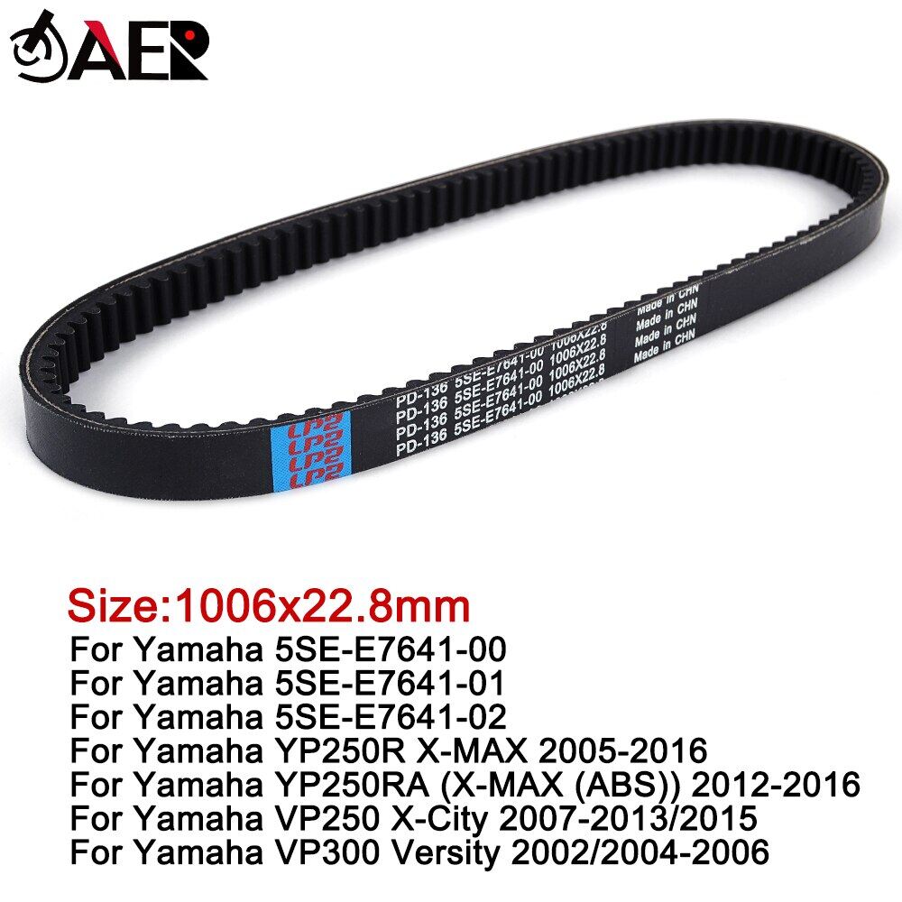 Sản phẩm bán chạy 1006x22,8 Đai truyền động cho Yamaha yp250r yp250ra X-MAX xmax vp250 x-city vp300 versity 5se-e7641-00 5se-e7641-01 5se-e7641-02