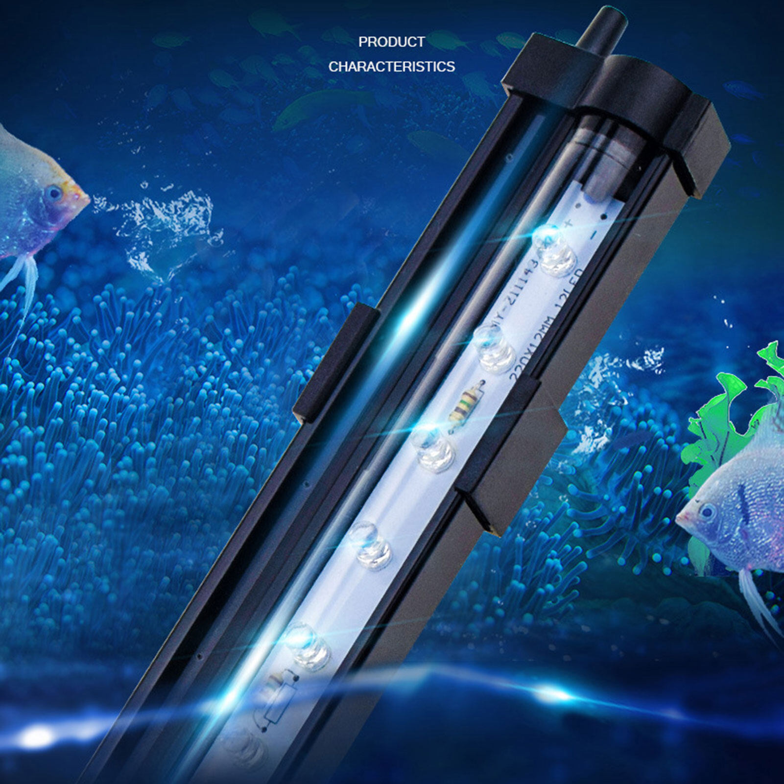 đèn led đầy màu sắc chống nước giúp trang trí và cung cấp bong bóng oxy cho hồ cá huanhuang - intl 3