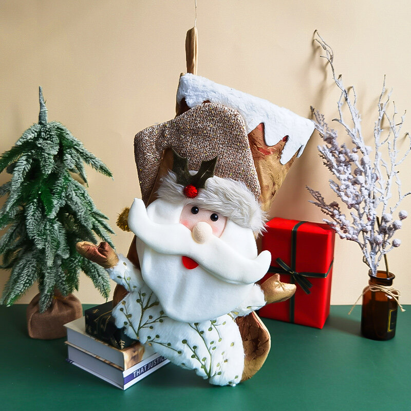 Christmas Socks Gift Bag Decoration Socks Pendant Christmas Tree Decorations Large Gift Bag Old Man Snowman
