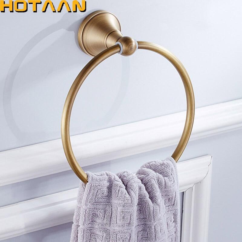 Bathroom Towel Holder  Solid Brass Wall-mounted Round Antique Brass Towel Ring  Towel Rack Yt-13591