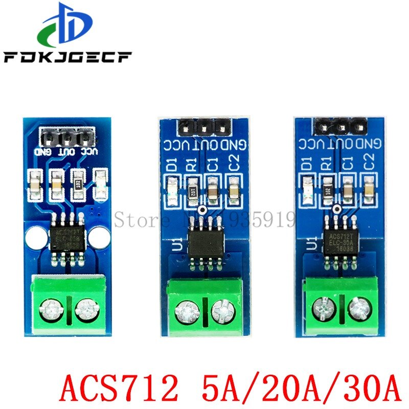 Mô-đun cảm biến dòng hall mô-đun acs712 5a 20a 30a mô-đun cảm biến dòng hall 5a/20a/30a acs712