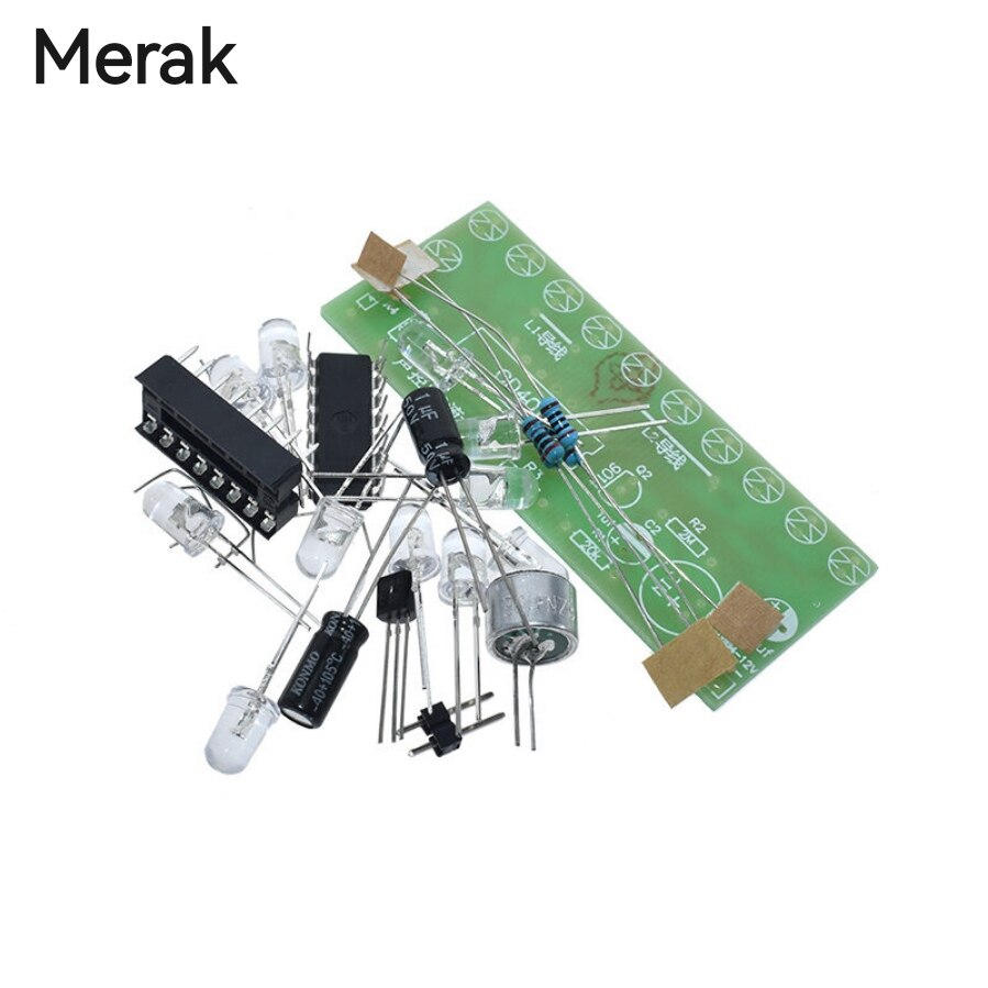 Bộ đèn nước led kích hoạt bằng giọng nói bộ dụng cụ điện tử tự làm huấn luyện dạy học sản xuất điện tử vui nhộn điều khiển đèn lồng cd4017