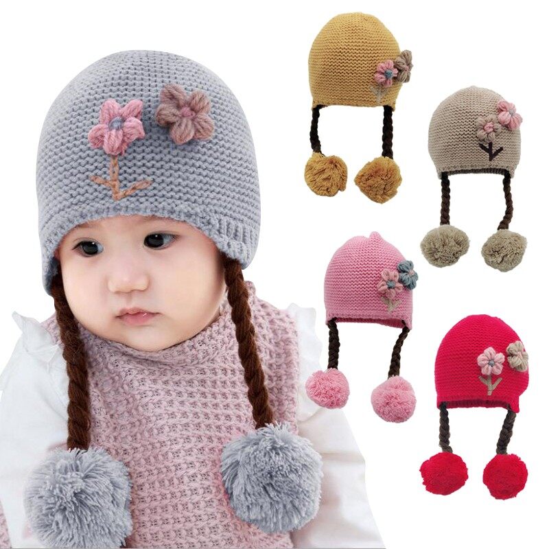 infant girl knit hats