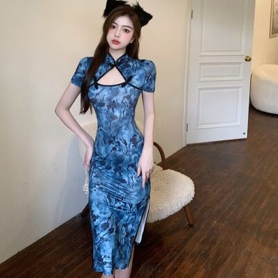 dusty blue dress singapore ZAPAKASA Women Dusty Blue Chiffon Bridesmaid Dress A-Line Cold Shoulder  Detachable Sleeves Chiffon Maxi Long Wedding Guest Dress main image 1