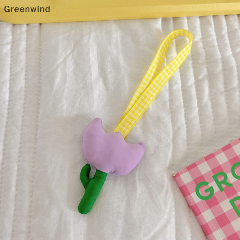 Greenwind Búp bê mặt dây chuyền đồ chơi hoa Tulip cho túi Móc Khóa Điện