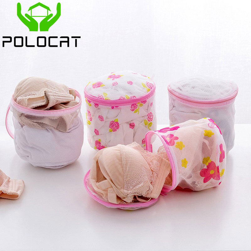 Áo ngực và đồ lót in hình sáng tạo polocat túi giặt có giá đỡ, túi giặt và giặt áo ngực dạng gấp, túi giặt