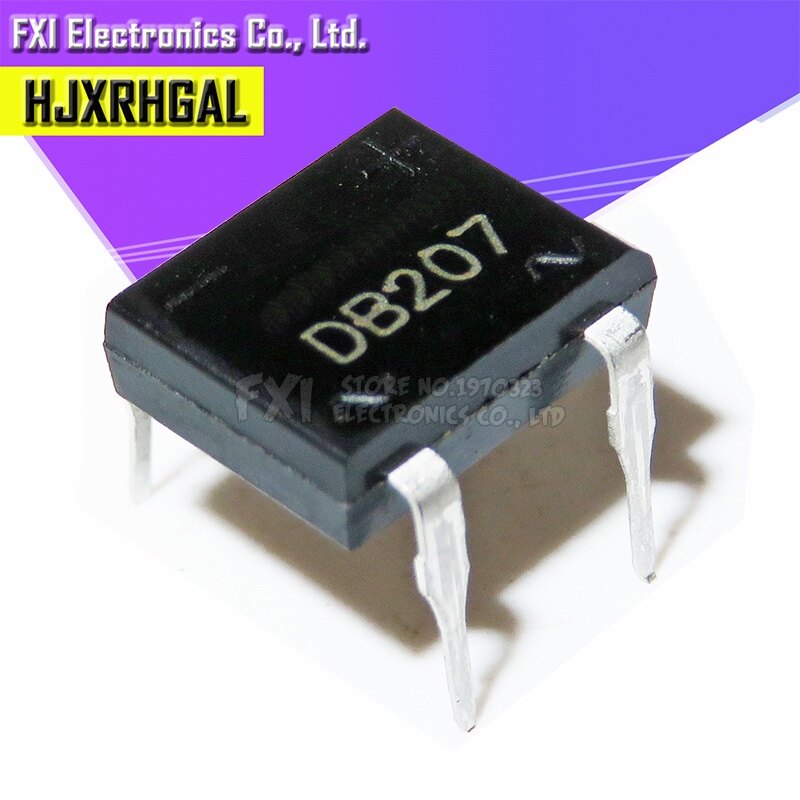 10pcs db207 dip dip-4 cầu chỉnh lưu 1000v 2a db104 db157 db107 db207s db107s sop-4 db157s df06s df10s