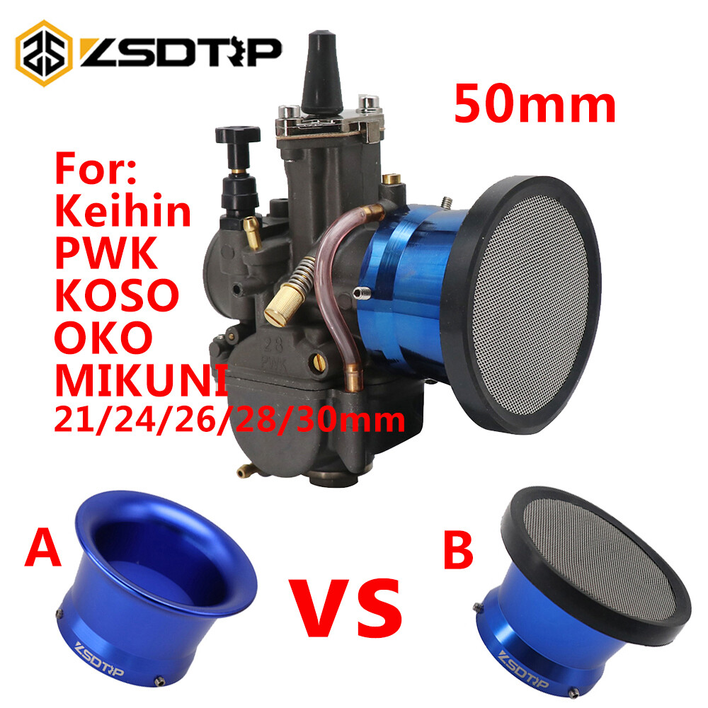 Bộ Lọc Gió Xe Máy ZSDTRP Moto 50Mm, Cốc Lọc Gió Phù Hợp Cho Xe WAVE Keihin OKO KOSO MIKUNI PWK24/26/28/30 E28 PE30, Phụ Kiện Xe Hơi Ô Tô Bằng Lưới Thép Không Gỉ