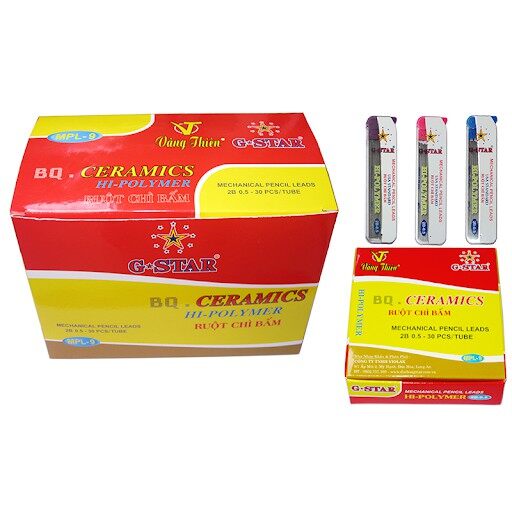 Hộp 12 tép ruột chì đen gstar mpl9 ngòi 0.5mm thông dụng