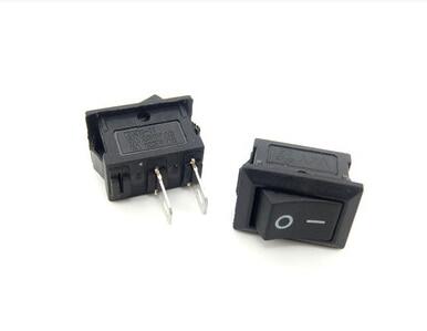 10 công tắc bật/tắt công tắc bật tắt kcd1-101 2 chấu 250v3a 125v6a 10*15mm 117s 2 chấu dip nhựa màu đen