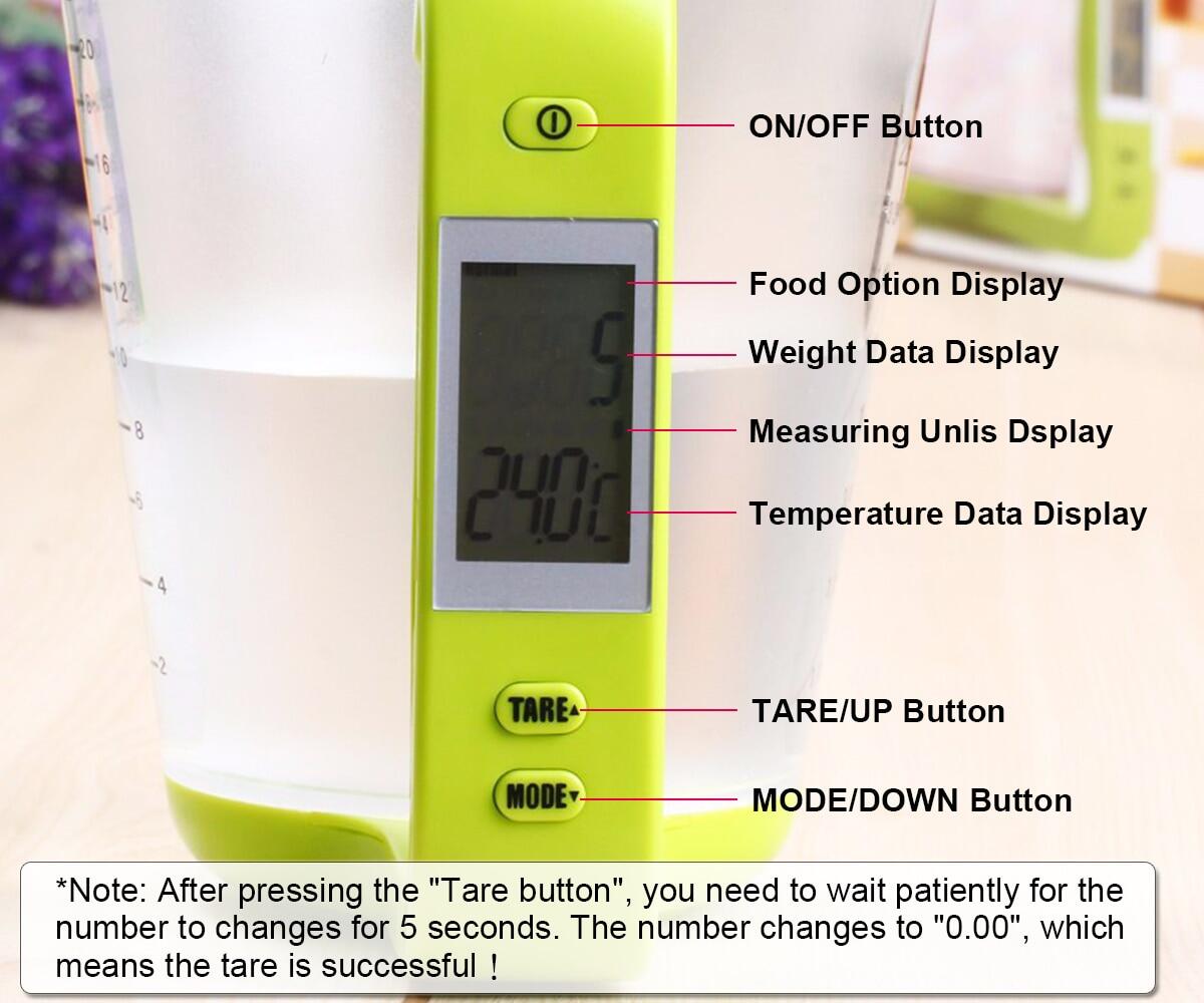 Cân dùng trong bếp kỹ thuật số measu cup 1kg/600ml Cân thực phẩm Trọng lượng nước sữa bột đường dầu cà phê chất lỏng tốt đồ gia dụng