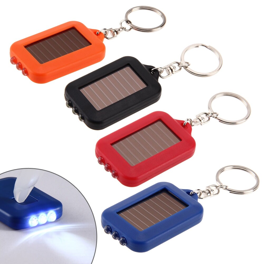 {hot] Solar Powered Flashlight Keychain Light - Led Aliexpress