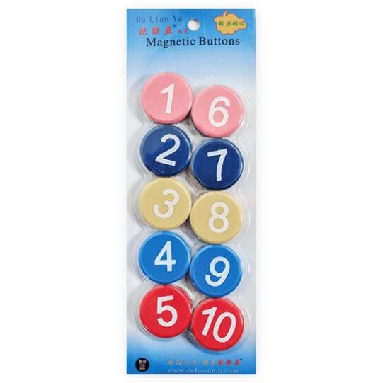 Nam châm in số đường kính 30mm vỉ 10 viên