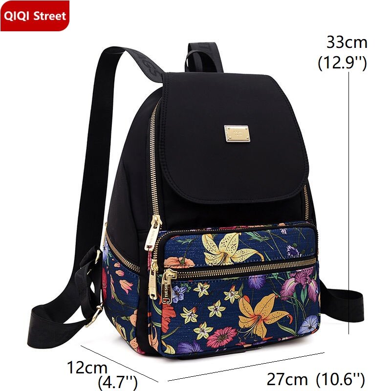 backpack Oxford cloth, casual fashion printing backpack, nylon mummy bag, women's Korean version of all-match fashion women's bags