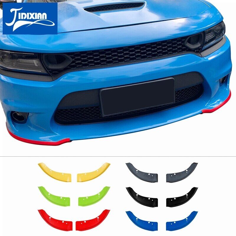 JIDIXIAN Car Front Bumper Splitter Protector Lip Spoiler Diffuser Guard Cover For Dodge R SRT 2015 2016 Up Accessories