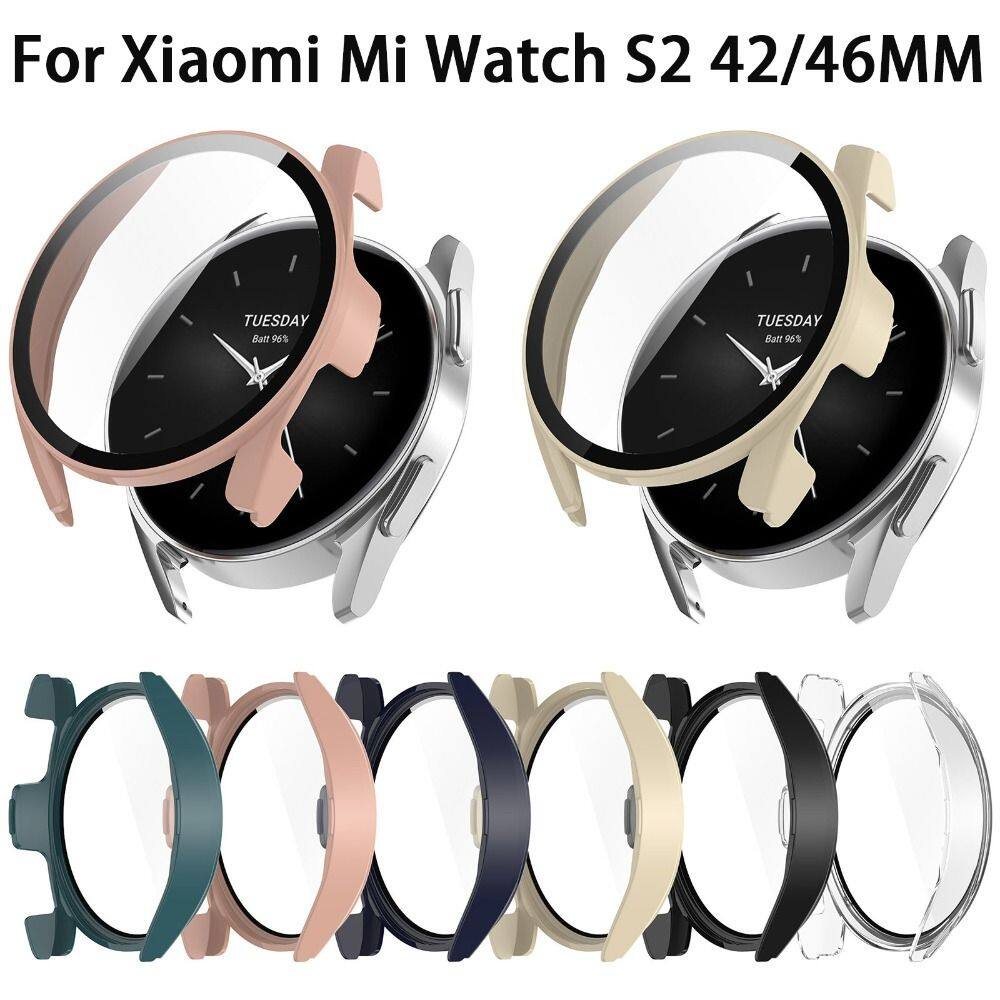 Ốp Cứng PC + Bảo Vệ Màn Hình Cho Xiaomi Mi Watch S2 42Mm 46Mm Ốp Chống